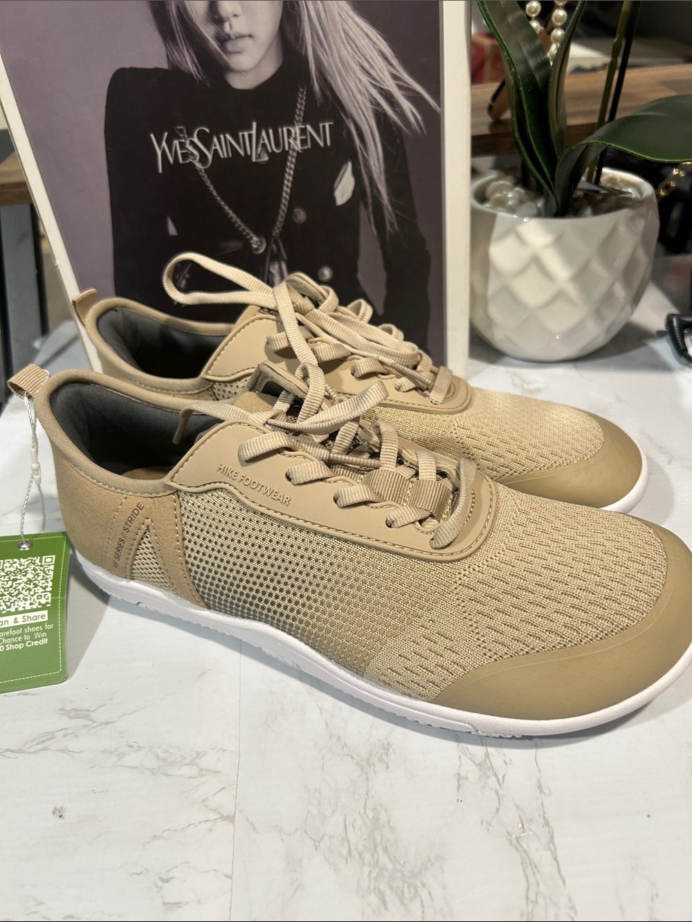 HIKE Footwear HF Stride Beige Knit Walking Sneakers NWT M/W